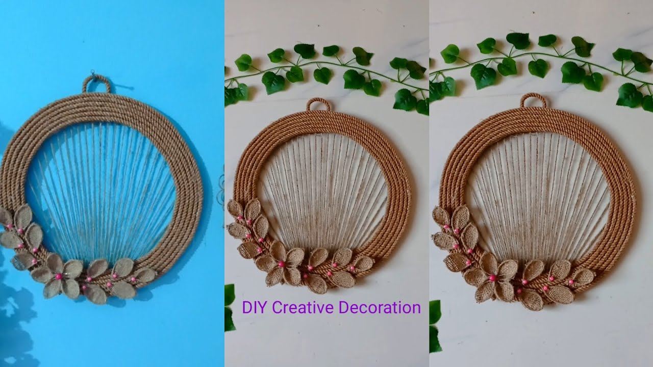 Jute craft wall hanging wall decotation/Best wall hanging idea YouTube