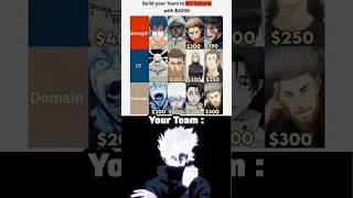 Build Your $1000 Team to Kill Sukuna! 🤑 Jujutsu Kaisen Challenge