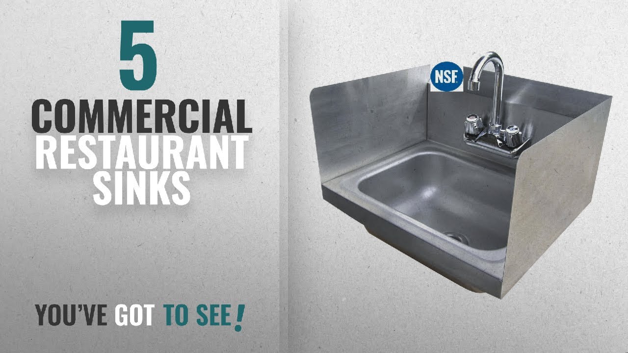 Top 10 Commercial Restaurant Sinks 2018 Stainless Steel Hand Sink With Side Splash Nsf