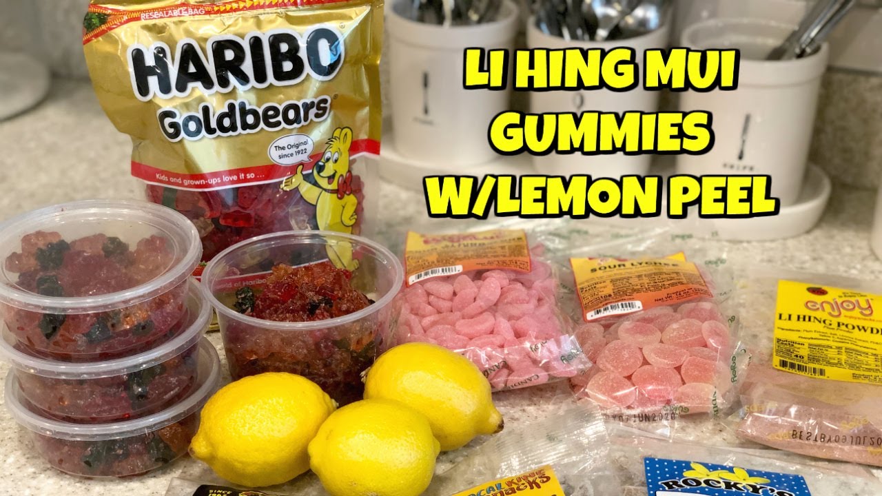 Hawaii Style Li Hing Mui Gummies With Lemon Peel Recipe