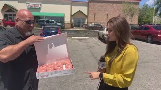 Krispy Kreme seeing long lines for strawberry donuts craze