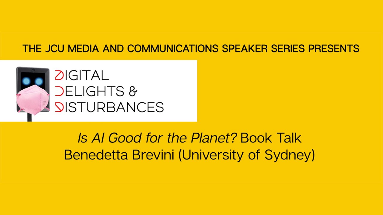 Is ai good for the planet book talk by benedetta brevini youtube