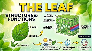 Structure of a Leaf | External & Internal Structure of Leaf | Parts and Functions of Leaf