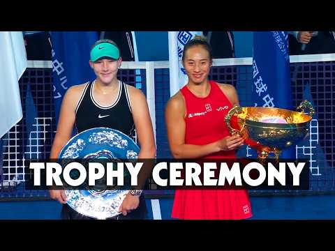 Zheng Qinwen & Mirra Andreeva Trophy Ceremony & Speeches - Beijing 2026