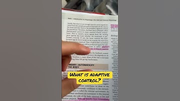 Physiology quizlet #18 - Adaptive control | StudyThis!