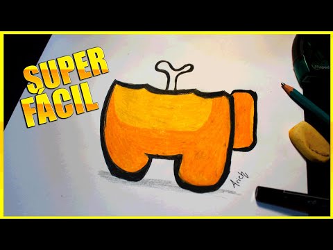 CÓMO DIBUJAR un CADÁVER de AMONG US✅|👉 PASO a PASO👈| SUPER RÁPIDO y FÁCIL!!