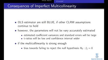 Econometrics 1: Multicollinearity with an example