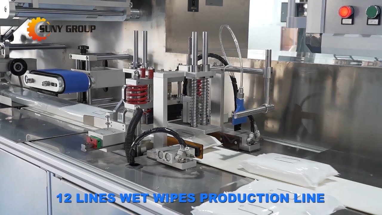 SUNY Group Wet Wipe Making Machine | 12 Lanes Wet Tissue Production ...