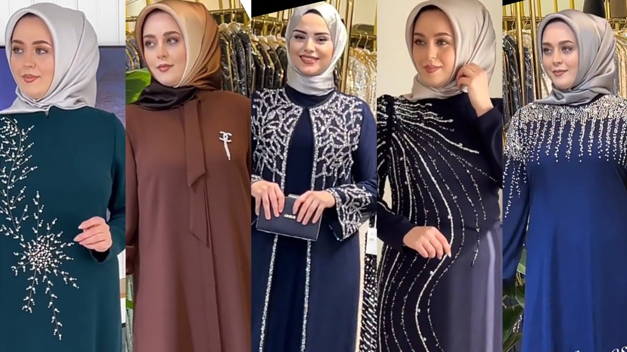 En Şık Tesettür FERACE Modelleri  Abiye  Modelleri | Hijab Style Dresses Wearing فساتين محجبات