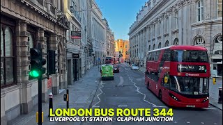 London Bus Serenity: Scenic Views & Relaxed Vibes 🚌 Upper Deck POV of  Route 344 - East to Southwest