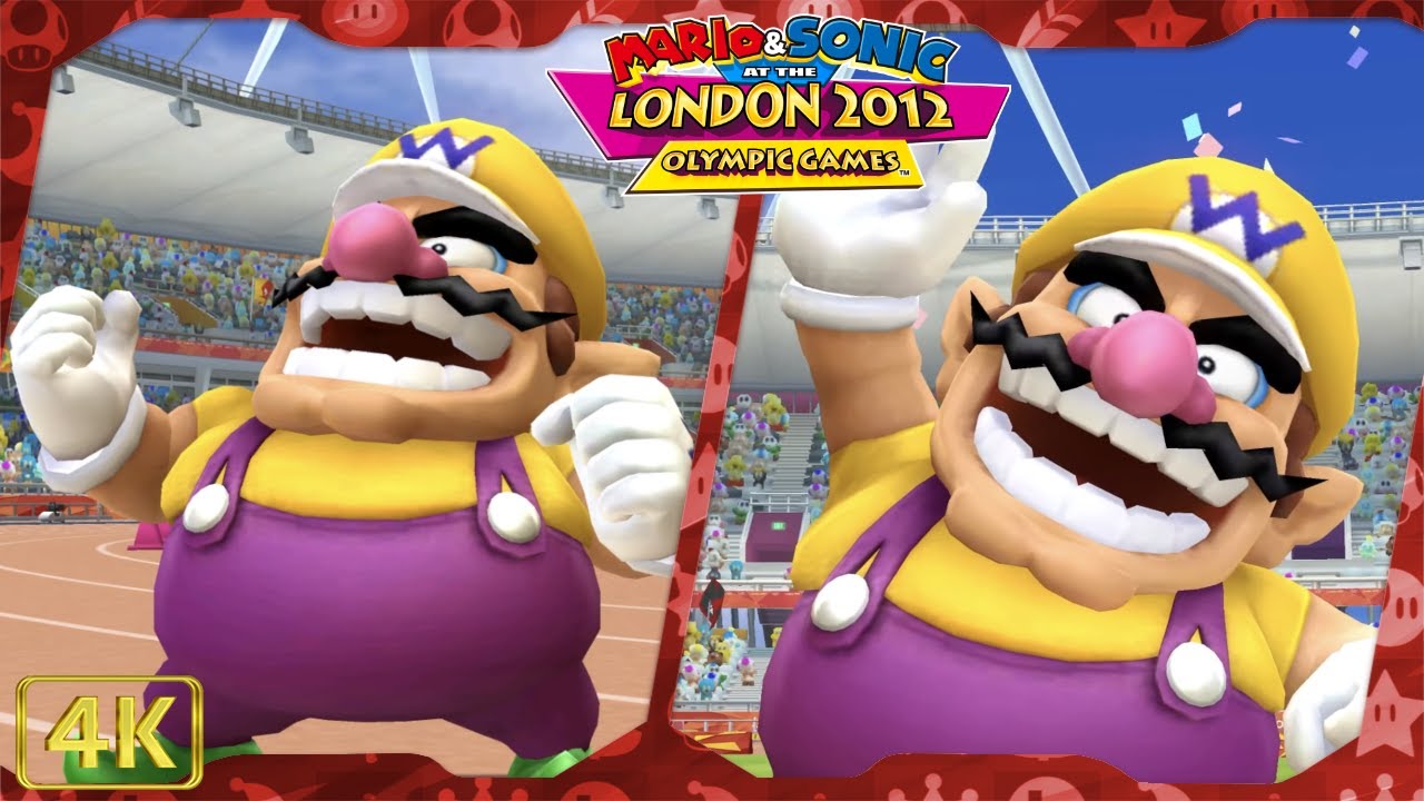 All Events (Wario gameplay) | Mario & Sonic at the London 2012 Olympic Games for Wii ⁴ᴷ