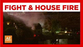 Man arrested after allegedly assaulting father, setting house on fire in north Phoenix