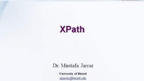XPATH (Part 1/3)