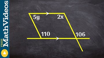 Applying same side interior and alternate interior theorems to solve for x and y