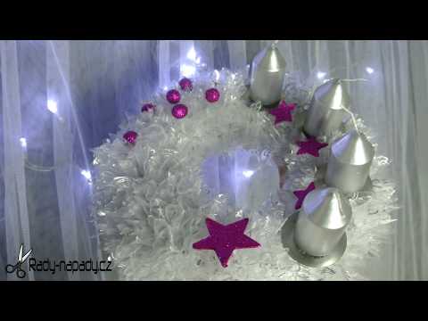 Vanocni Adventni Venec Z Organzy Christmas Advent Wreath Youtube