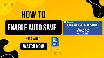 How to Enable AutoSave in MS Word | Turn On Auto Save Step-by-Step Tutorial