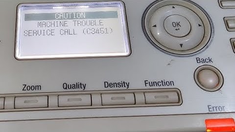 HOW TO CLEAR ERROR CODE C-3451 FUSER ERROR ON KONICA MINOLTA BIZHUB 206 226 306 215 165