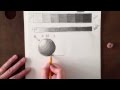 Shading a 2D circle using pencil values to make it look 3D - (5th grade)