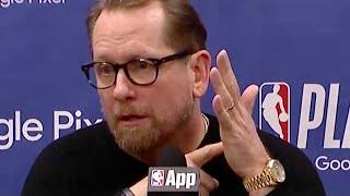 Nick Nurse says Refs ignored multiple timeout requests at end of Sixers Knicks game 2  “ignored me”