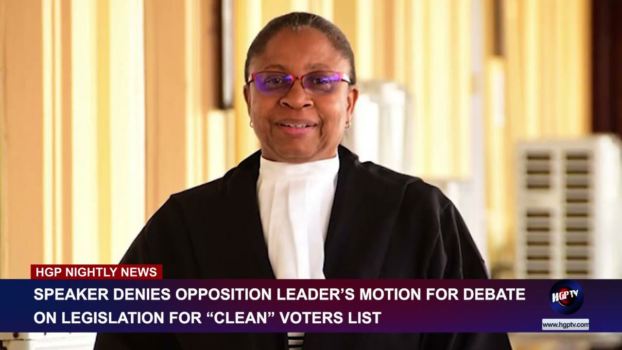 SPEAKER DENIES OPPOSITION LEADER’S MOTION FOR DEBATE ON LEGISLATION FOR “CLEAN” VOTERS LIST