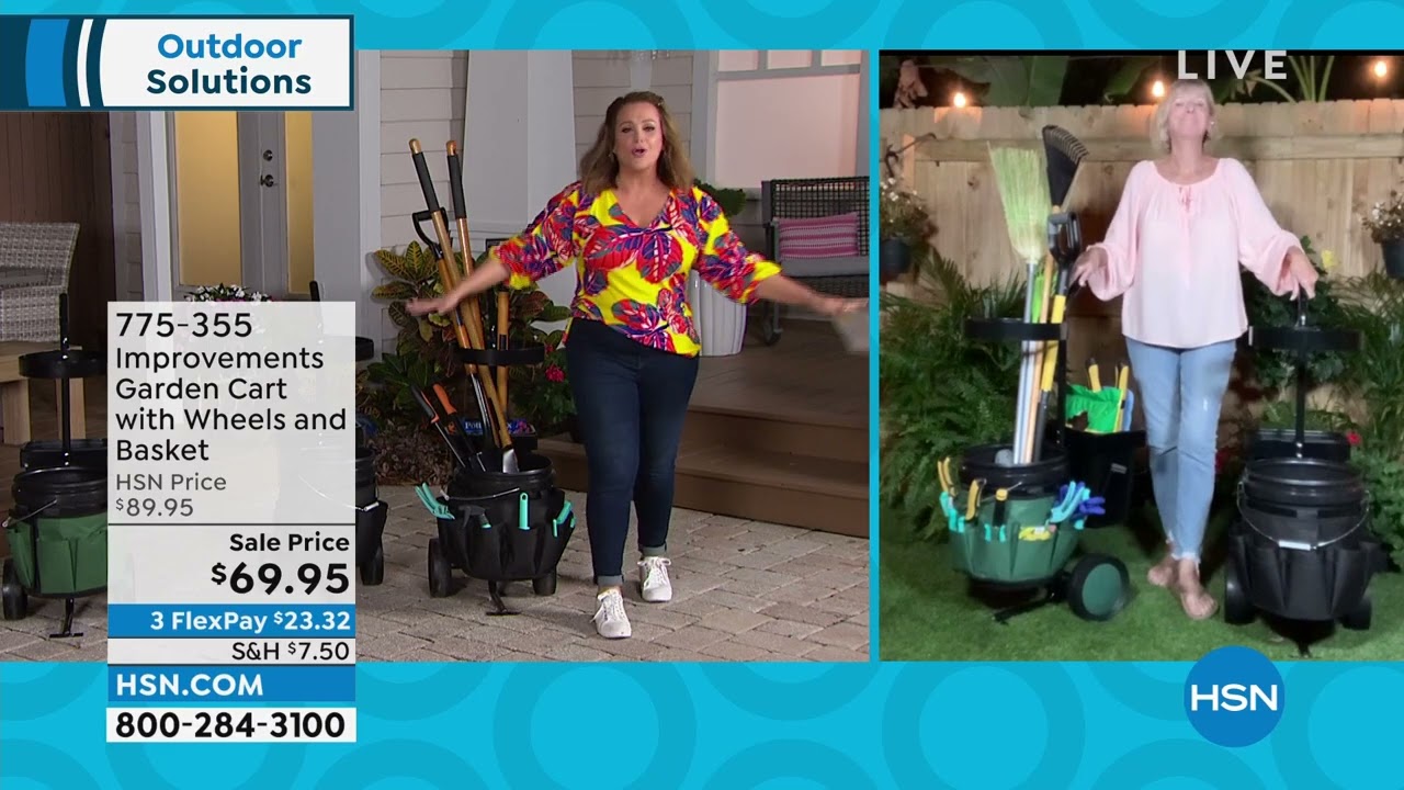 Improvements Garden Cart with Wheels and Basket