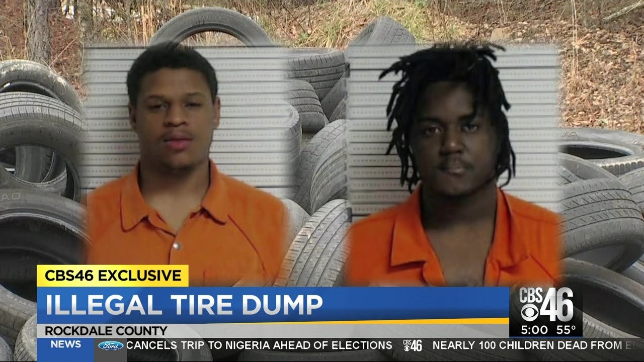 Illegal tire dump - YouTube