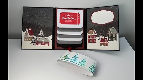 Waterfall Card for Gift Cards   Christmas Themed