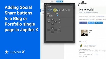 Adding Social Share buttons to a Blog or Portfolio single page in Jupiter X