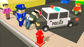 Police just caught the bad guys stealing from the market farm - Blocky Farming and Racing Simulator