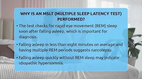 Why Is An MSLT (Multiple Sleep Latency Test) Performed? - Sleep Apnea Support Network