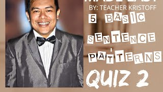 Quiz on 5 basic sentence patterns