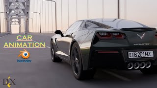 Corvette C7 Stingray 3D Blender animation