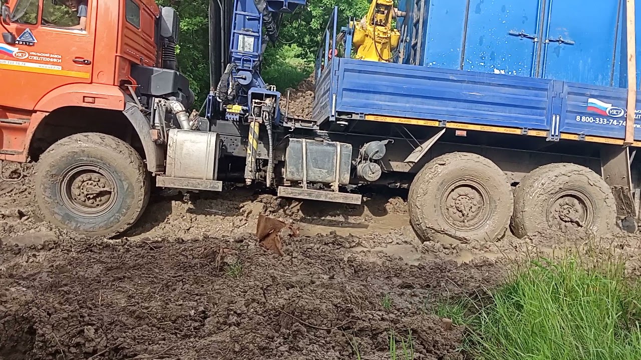 опять застряли в грязи.. - YouTube