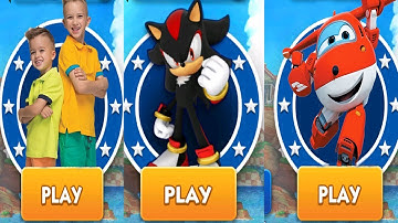 Sonic Dash vs Vlad & Niki Run vs Super Wings Jett Run - Gameplay Walkthrough (Android,iOS)