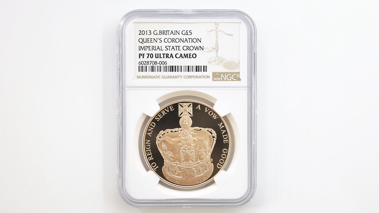 委託販売 2013 英国 エリザベス2世戴冠60周年記念 5ポンド 金貨