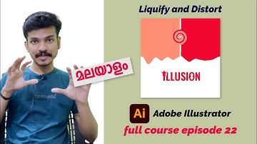 Liquify and Distort Tools Illustrator Tutorial Malayalam | Karsh Graphic Design | EP 22