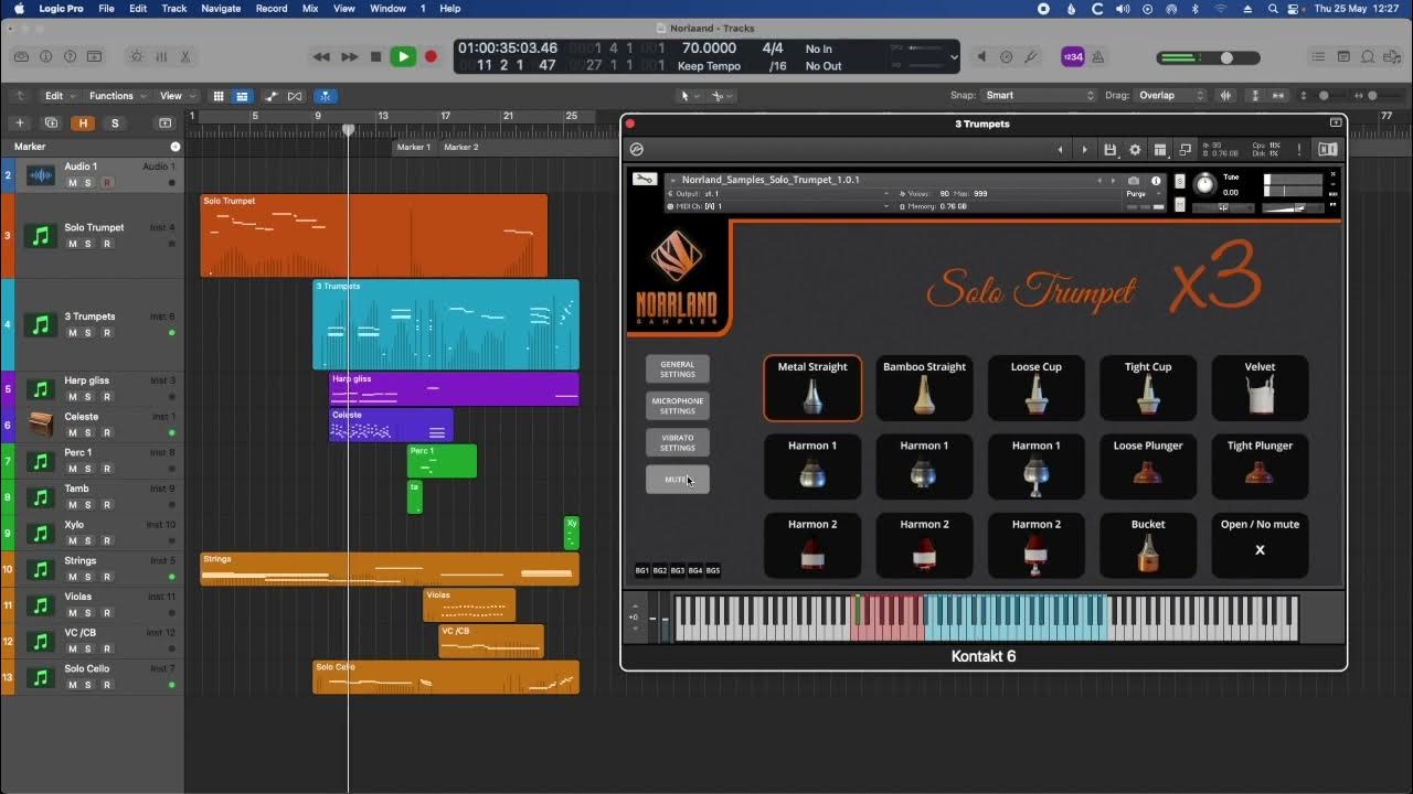 Norrland SamplesSolo Trumpet (free instrument) Using mutes to add