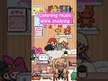 studying while listening music 🎶🎵 #asethetic #tocaboca#fypシ