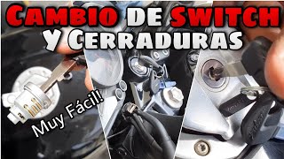 Como cambiar el SWITCH de ENCENDIDO Cerradura del tapon de gasolina Y la Cerradu