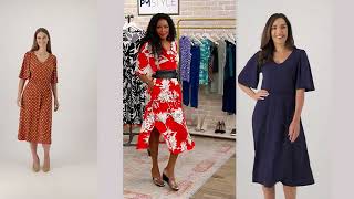 Girl With Curves Knit Midi Dress with Flutter Sleeve on QVC