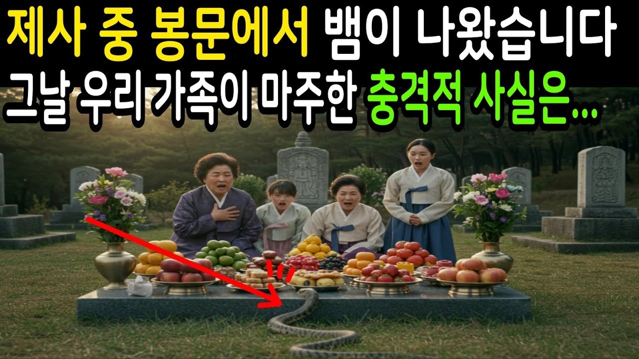 제사 중 봉분에서 뱀이 나왔습니다… 그날 우리 가족이 마주한 충격적 진실