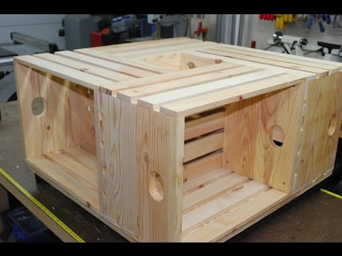 How to Make a Crate Coffee Table (woodlogger.com) - YouTube