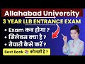 Allahabad University LLB Entrance Application Form 2025 | Allahabad University LLB Entrance Syllabus