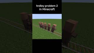 trolley problem 2 in Minecraft #minecraft #gaming #flipnote3d #memes #funny