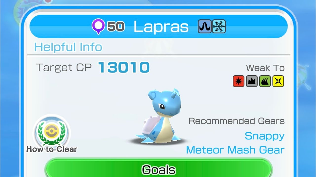 [Pokemon Rumble Rush] Episode 623 - Super Boss #50: Lapras (Jirachi Sea ...