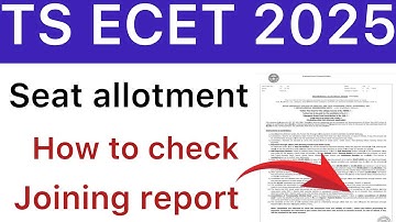 TS ECET 2025 SEAT ALLOTMENT HOW TO CHECK | HOW TO CHECK TS ECET SEAT ALLOTMENT