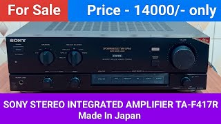 SONY STEREO INTEGRATED AMPLIFIER TA-F417R Nice Sound Quality and Condition Contact No - 8750424840