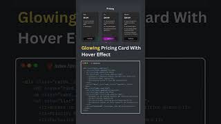 Pricing Card with Hover Effect HTML CSS JS #coding #softwaredeveloper #fypシ゚viral