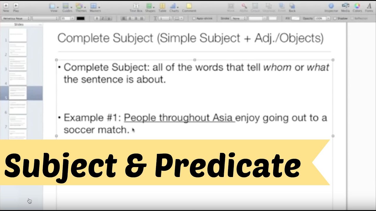 Subject Predicate Grammar Rules - YouTube