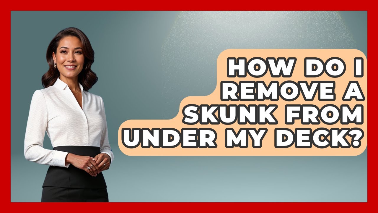 How Do I Remove A Skunk From Under My Deck? - Insects and Invaders